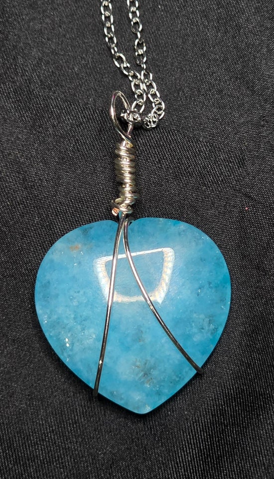 Apatite Heart Necklace