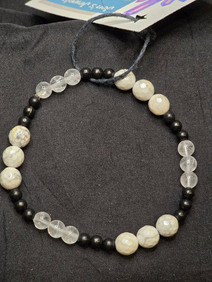 Clear Quartz/ Howlite/ Shungite