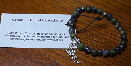 Green Jade/ Labradorite