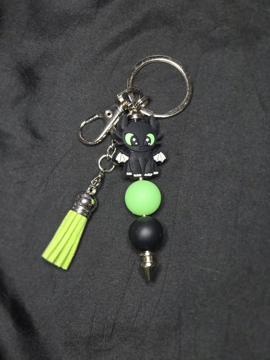 Dragon Keychain with Luminous Beads