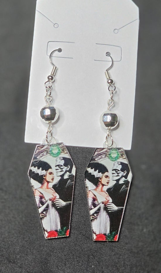Frankenstein and Bride Earrings