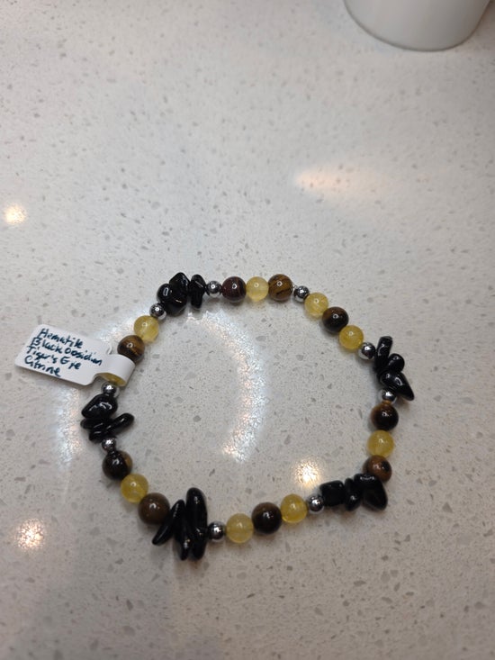 Black Obsidian/ Citrine/ Hematite/ Tiger&