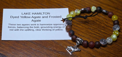 Dyed Yellow Agate/ Frosted Agate