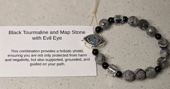 Black Tourmaline/ Map Stone/ Evil Eye