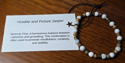 Howlite/ Picture Jasper