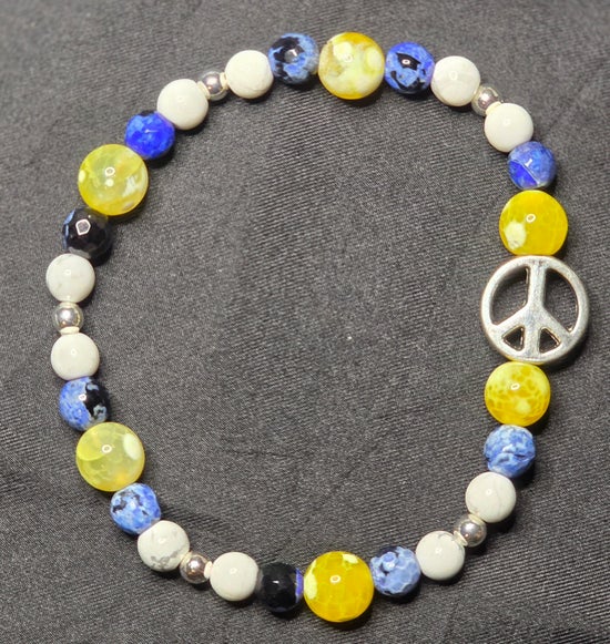 Dyed Yellow Agate/ Fire Crackle Agate/ Howlite