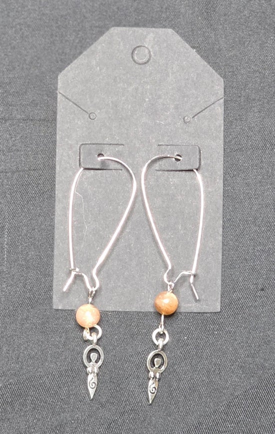 Goddess Earrings with Moonstone