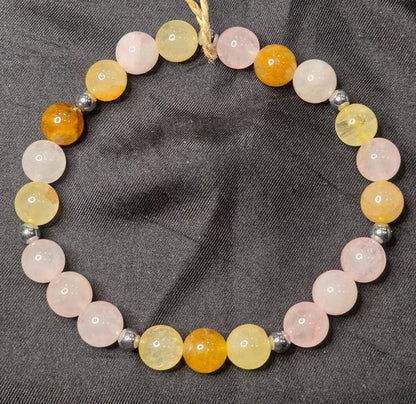 Golden Healer Quartz/ Hematite/ Rose Quartz