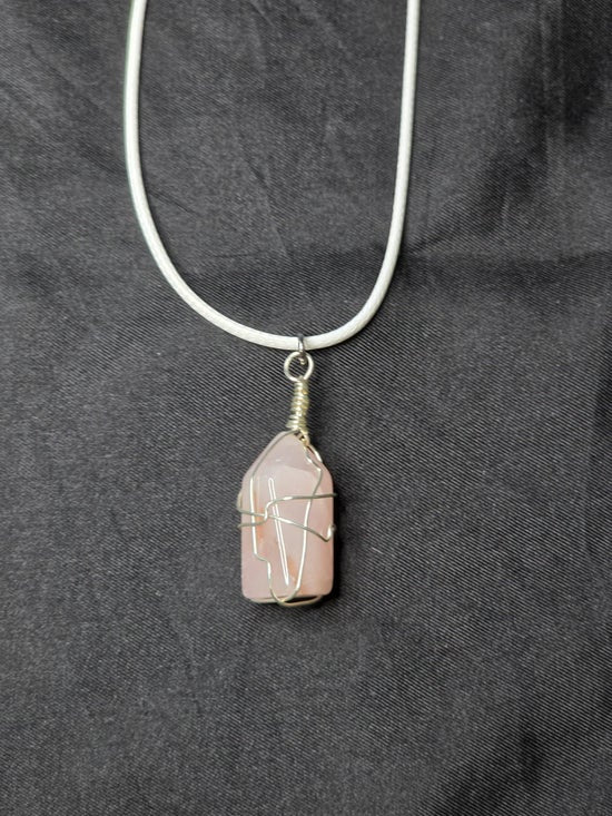 Rose Quartz Point Necklace