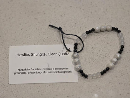 Clear Quartz/ Howlite/ Shungite