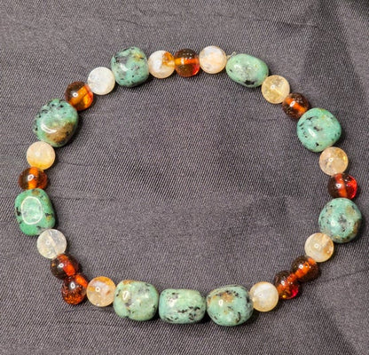 African Turquoise Jasper/ Amber/ Citrine