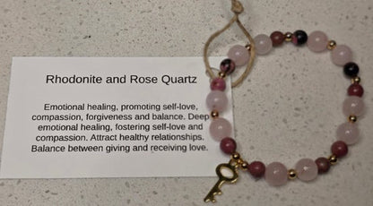 Rhodonite/ Rose Quartz/A
