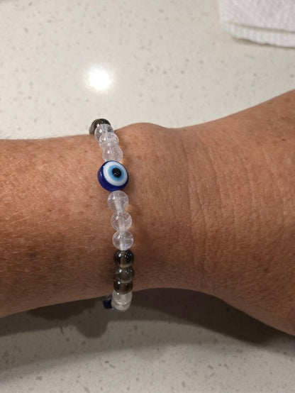 Clear Quartz/ Evil Eye/ Smokey Quartz
