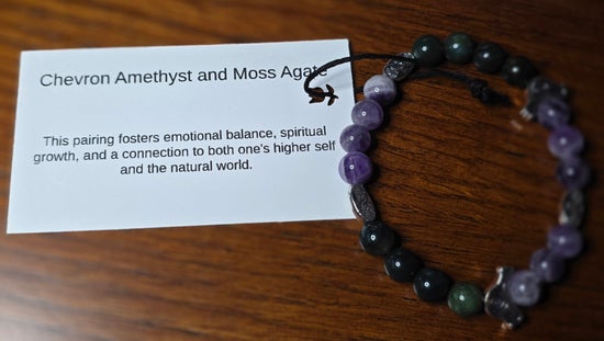 Chevron Amethyst/ Moss Agate