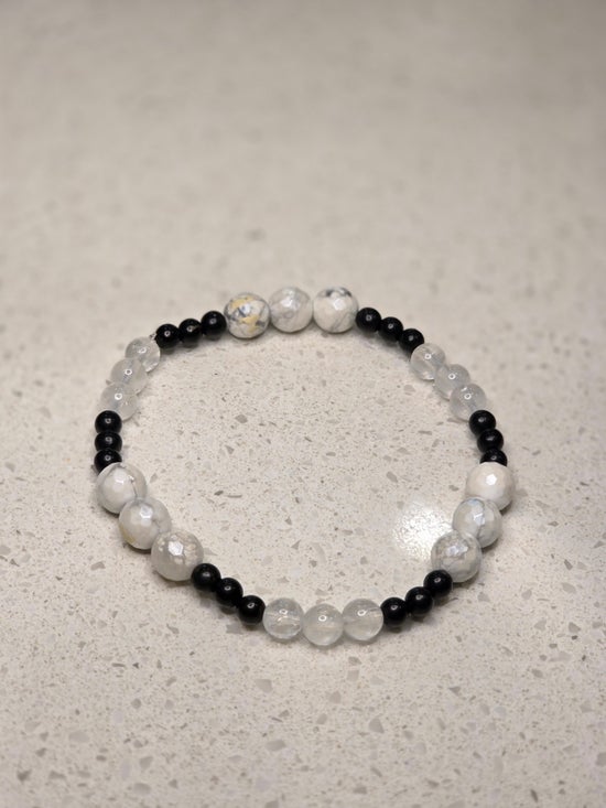 Clear Quartz/ Howlite/ Shungite