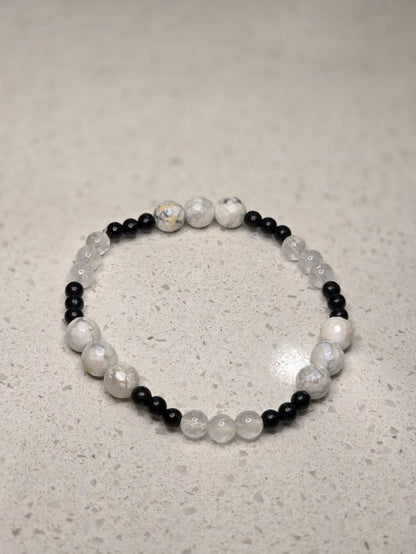 Clear Quartz/ Howlite/ Shungite