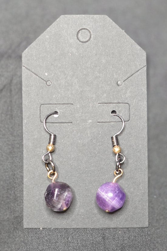 Faceted Amethyst Earrings