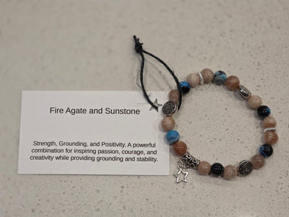 Blue Fire Agate/ Sunstone