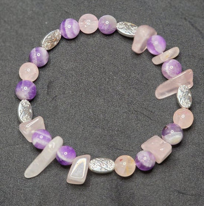 Chevron Amethyst/ Rose Quartz