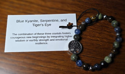 Blue Kyanite/ Serpentine/ Tiger&
