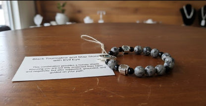 Black Tourmaline/ Map Stone/ Evil Eye