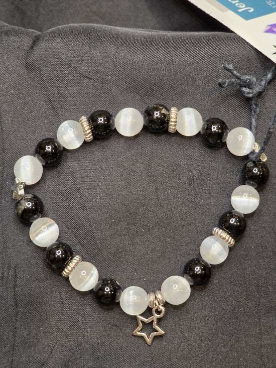 Black Tourmaline/ Selenite