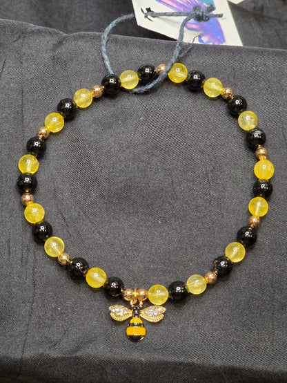 Black Tourmaline/ Citrine/ Bee