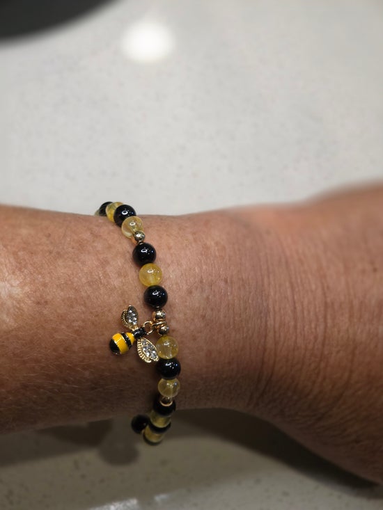 Black Tourmaline/ Citrine/ Bee