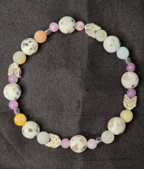 Amazonite/ Kiwi Jasper/ Lepidolite