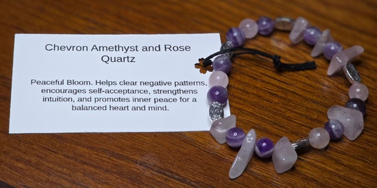 Chevron Amethyst/ Rose Quartz