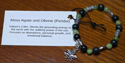 Moss Agate/ Olivine (Peridot)