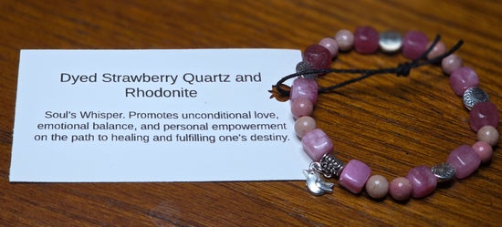 Dyed Strawberry Quartz/ Rhodonite