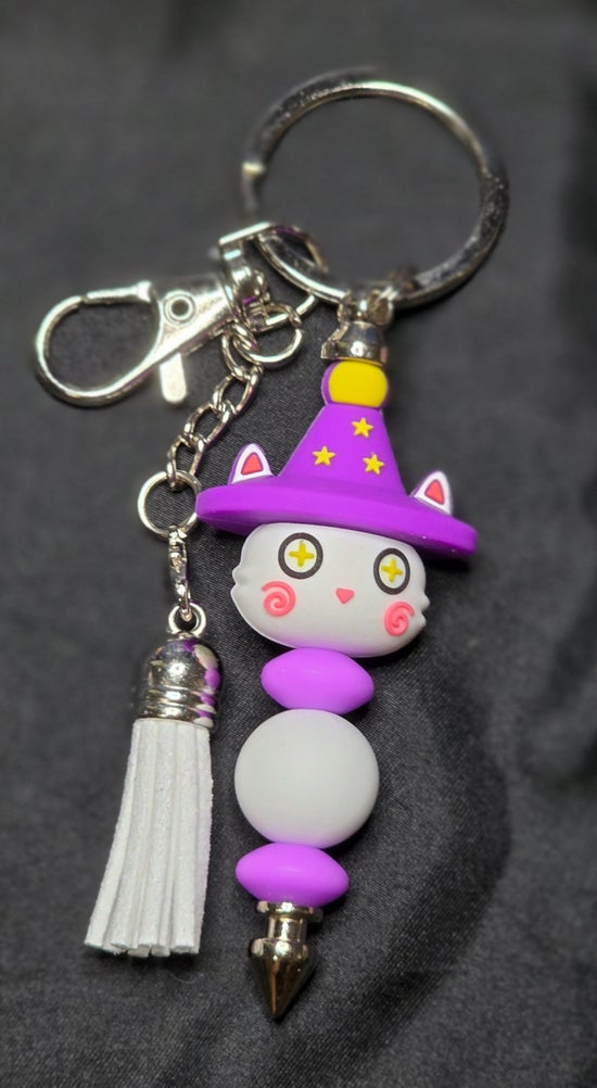 Witchy Kitty Keychain