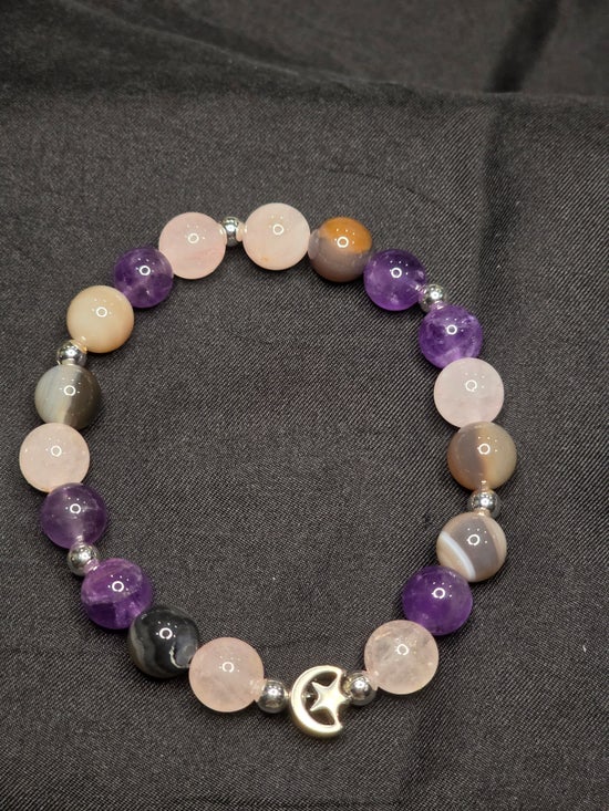 Amethyst/ Botswana Agate/ Rose Quartz