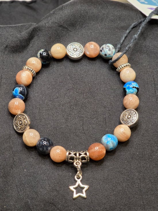 Blue Fire Agate/ Sunstone