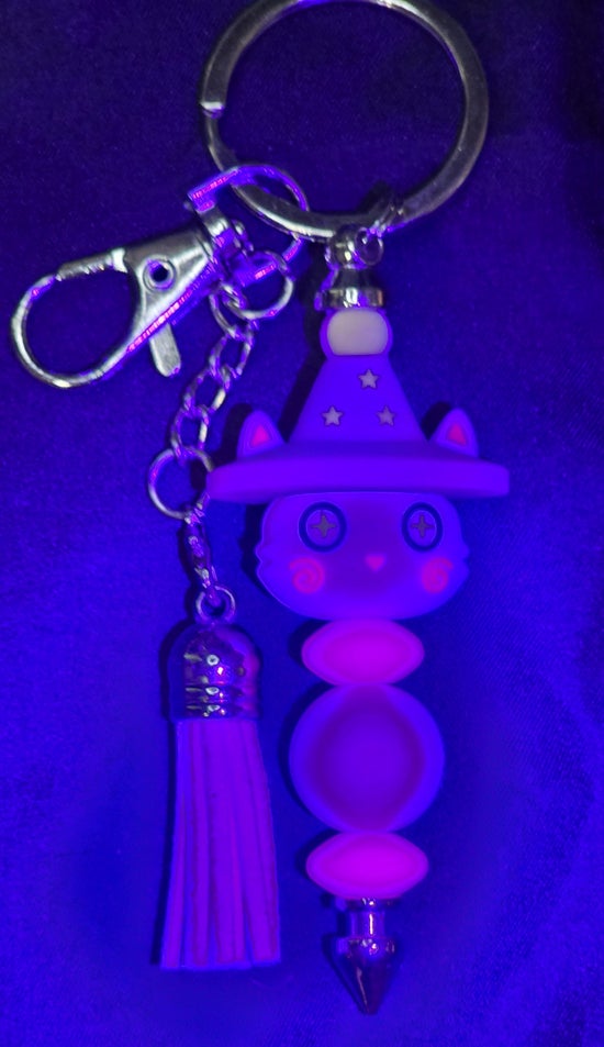 Witchy Kitty Keychain
