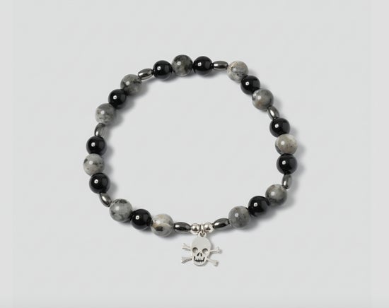 Black Onyx/ Hematite/ Larvikite