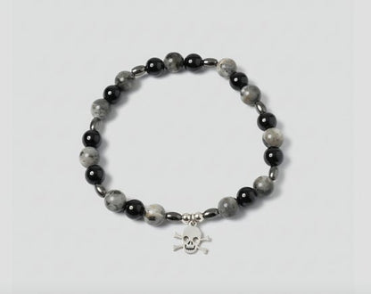 Black Onyx/ Hematite/ Larvikite