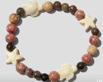 Fossil Coral/ Howlite/ Petrified Wood/ Turtle