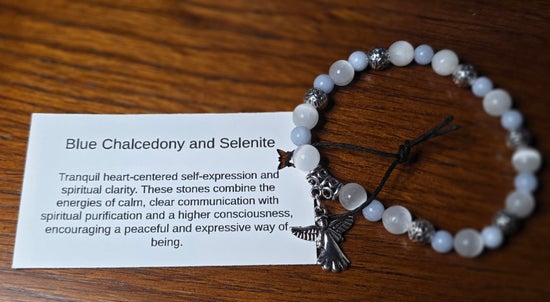 Blue Chalcedony/ Selenite