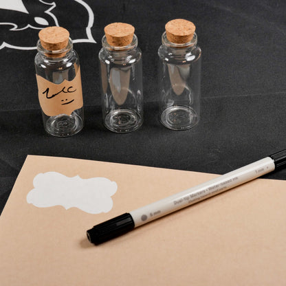 Glass Potion Bottles Label Kit, Organize Your Herbs, Ingredients and Write Your Own Labels