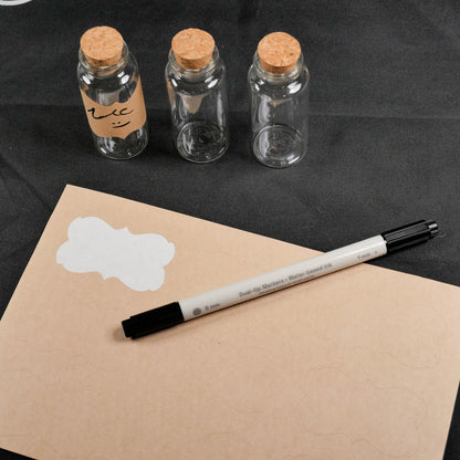 Glass Potion Bottles Label Kit, Organize Your Herbs, Ingredients and Write Your Own Labels