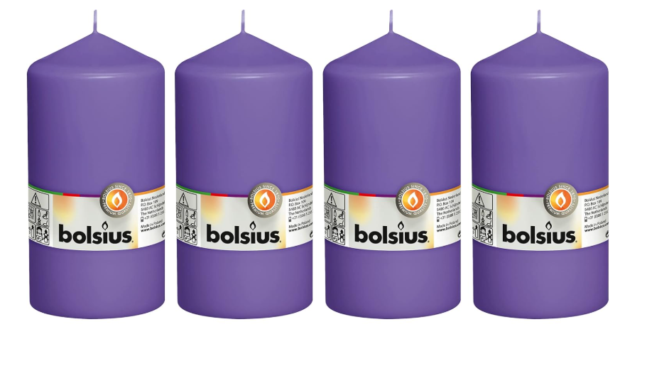 Purple Bolsius Pillar Candle