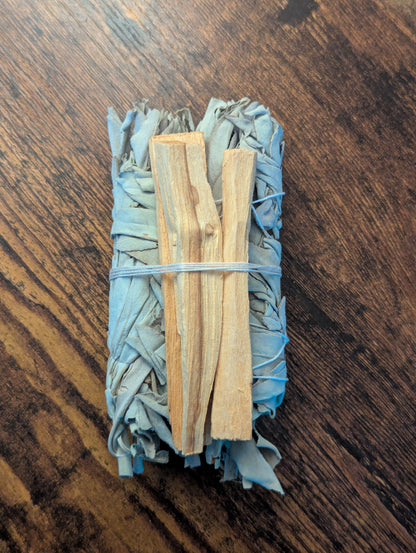 White Sage and Palo Santo Smudge Kit - Energy Cleansing