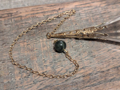 Faceted Crystal Pendulum Suncatcher - 7-Inch Chain  | Home Decor | Divination Tool | Rainbow Maker