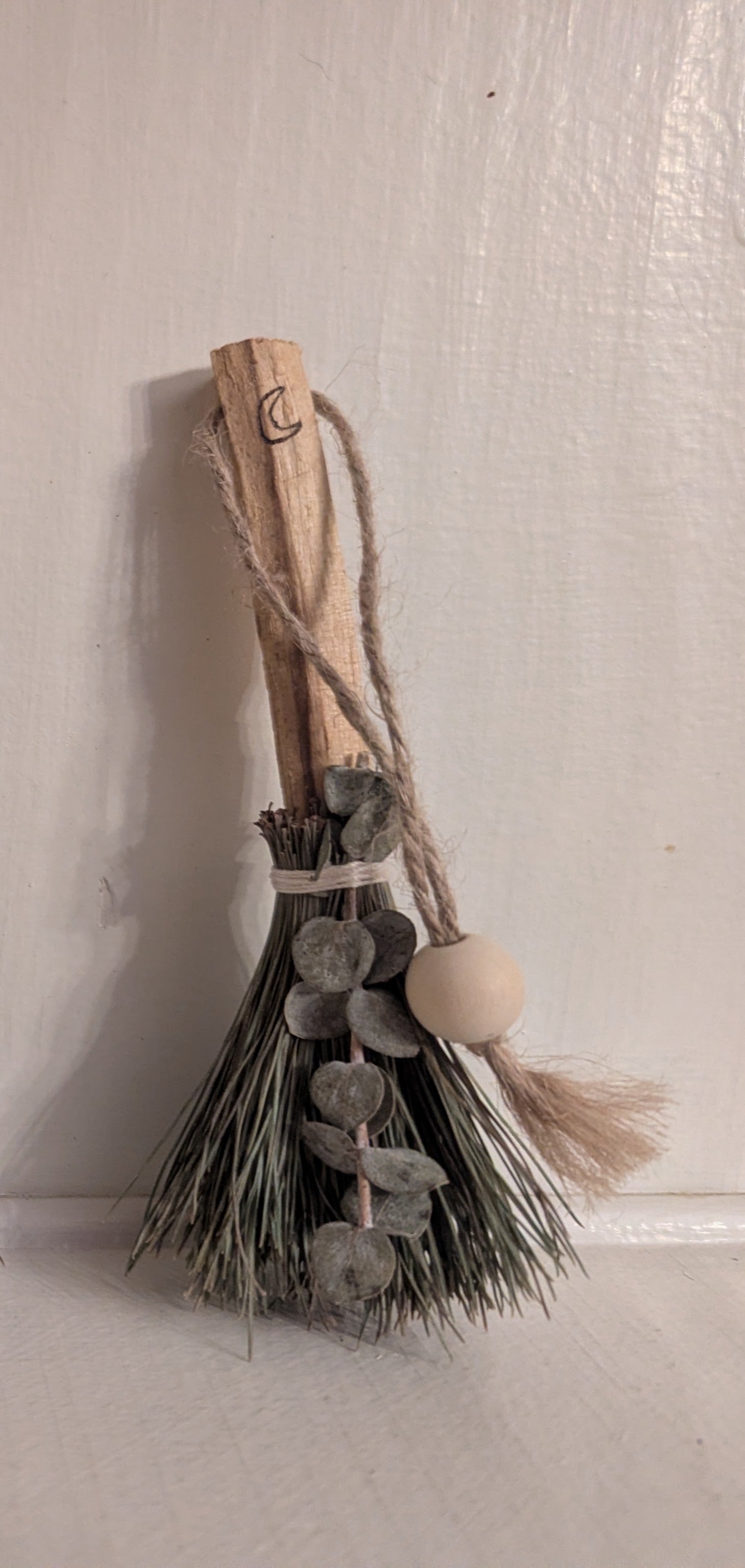 Enchanting Handcrafted Mini Besoms | Pine Needle Altar Brooms | Witchy Home Decor, Cinnamon &amp; Palo Santo One of a Kind Spellwork Tool