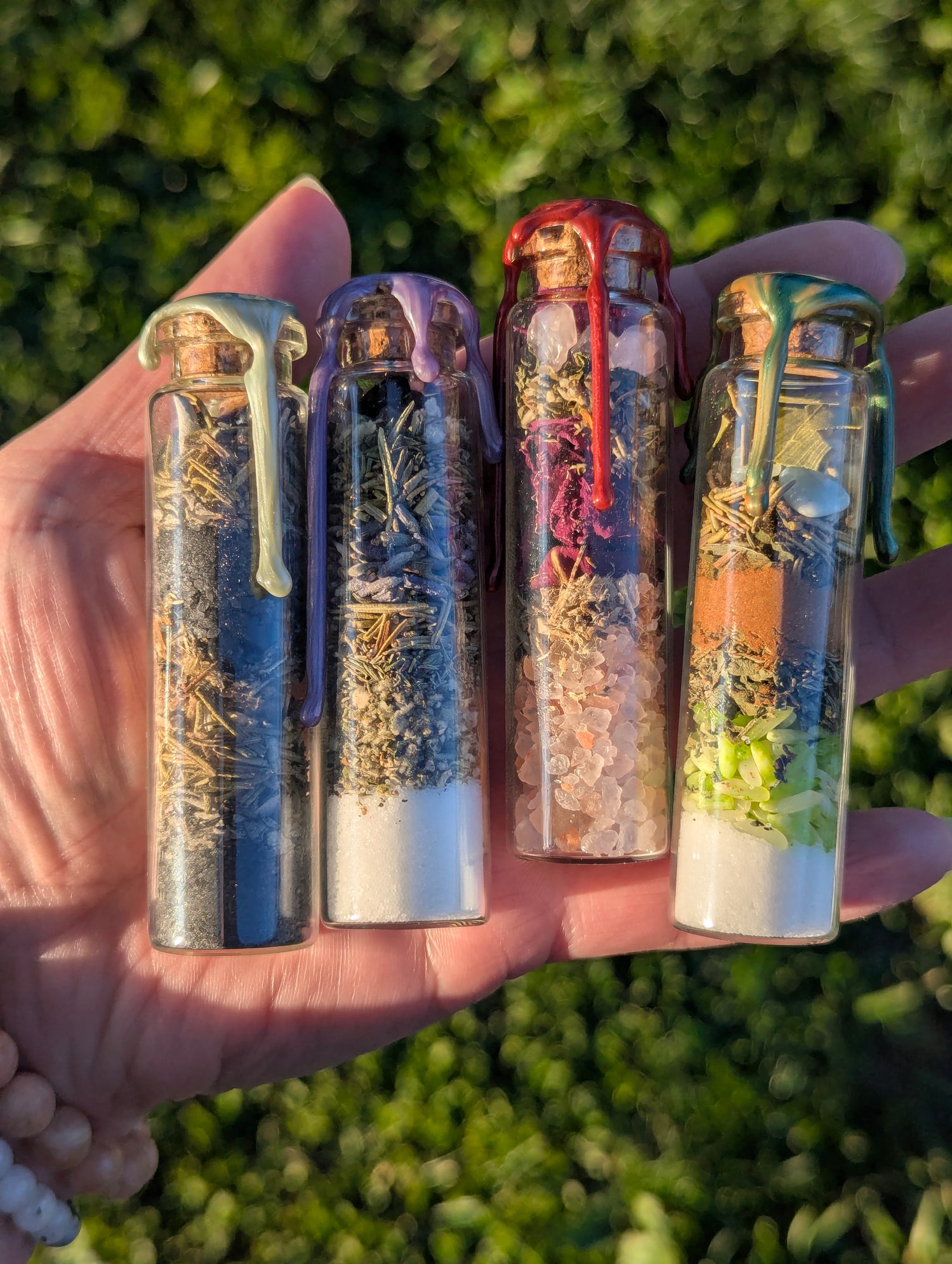 The Ritual Quartet Spell Jars Protection, Dream, Love, &amp; Prosperity Moon Charged