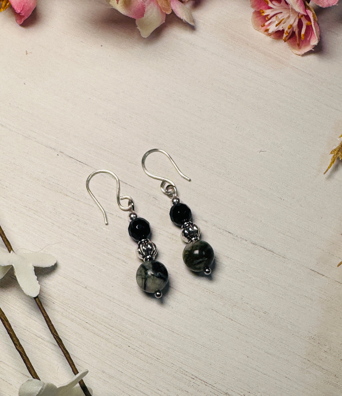Qinghua Jade Earrings