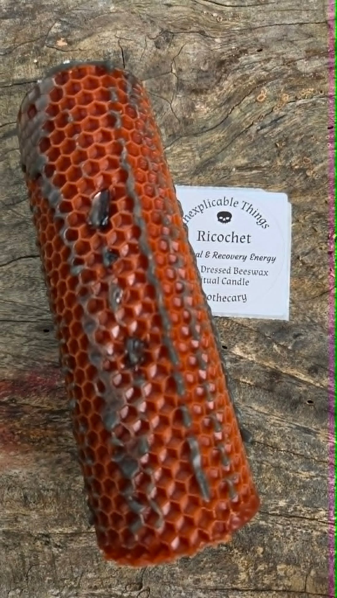Richochet Beeswax Spell Candle - A Flame for Return, Reversal, and Sending Harm Back to Its Source