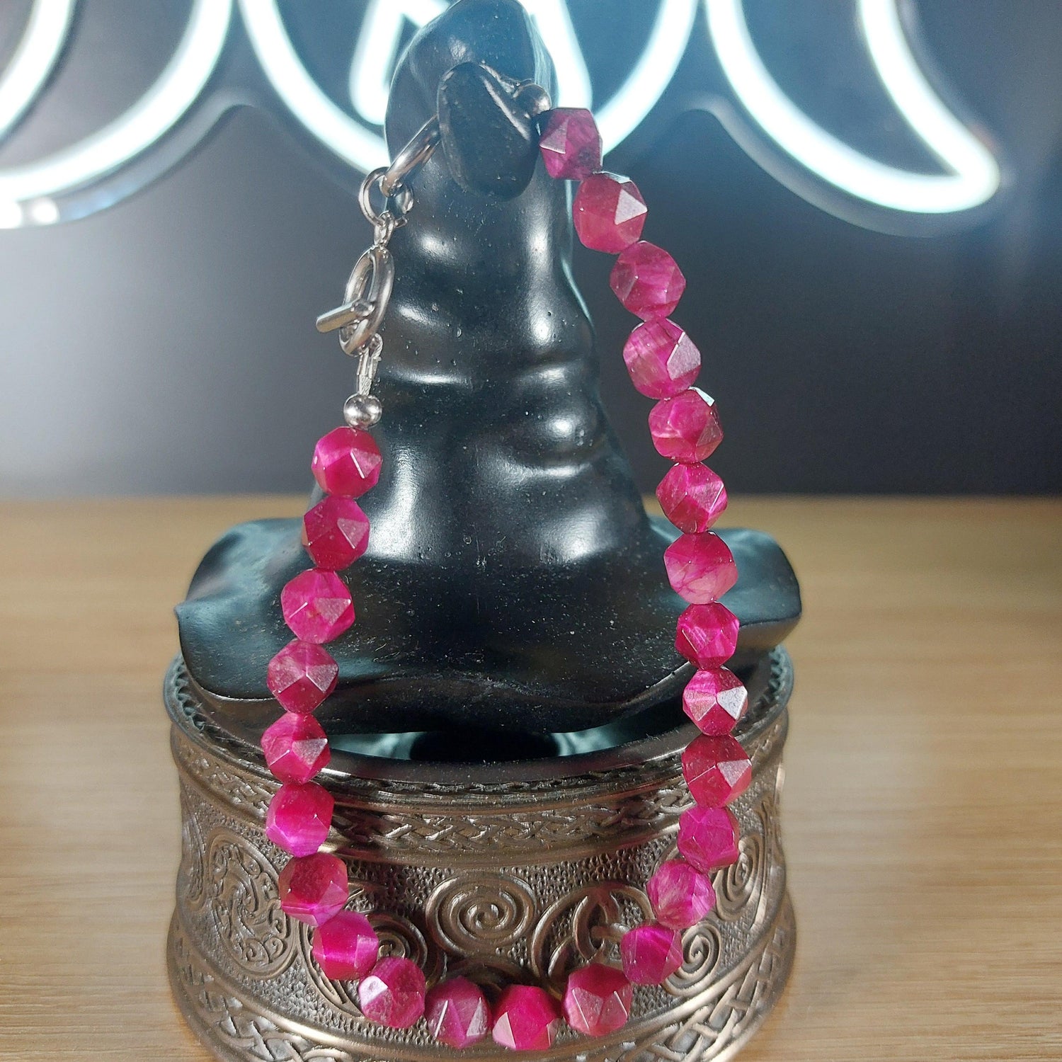 Red Tigers Eye Faceted  Crystal Bracelet - 1118 MARKETS &amp; EVENTS